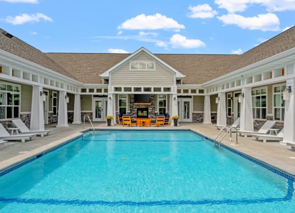 Sparkling Outdoor Pool with Expansive Sundeck