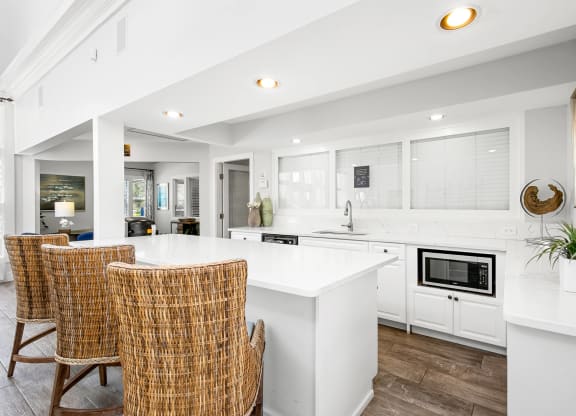 Clubhouse Kitchen With Barstool Seating