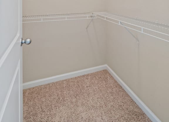 Walk-In Closet With Built-In Shelving