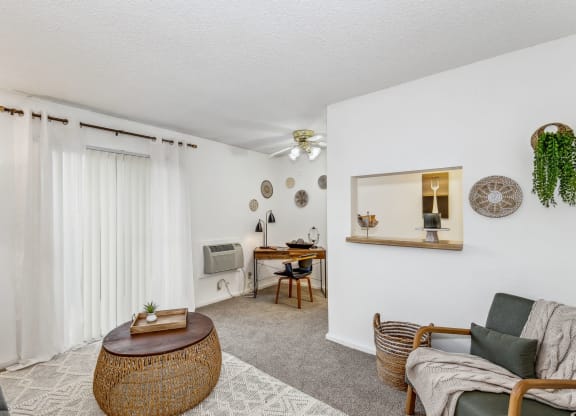 Living Area with Patio Walkout