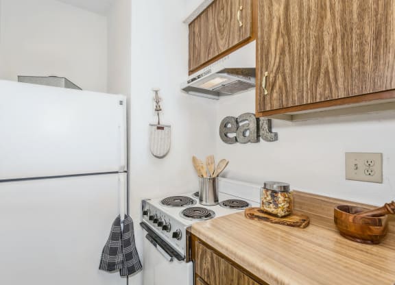 Kitchen with White Appliances