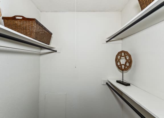 Walk-In Closet With Built-In Shelving