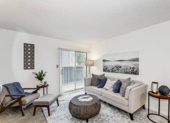 Living Area with Patio Walkout