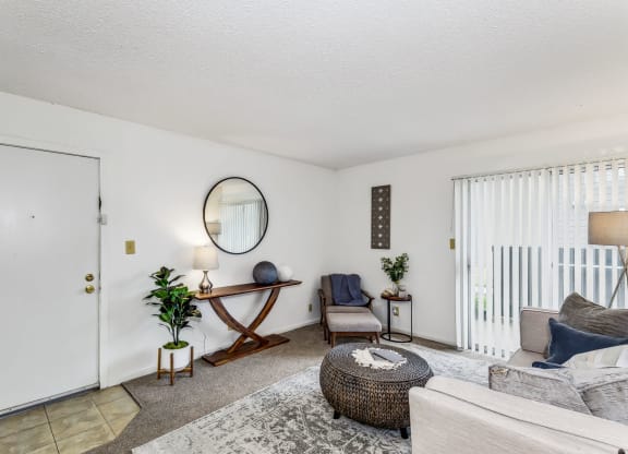 Living Area with Carpet