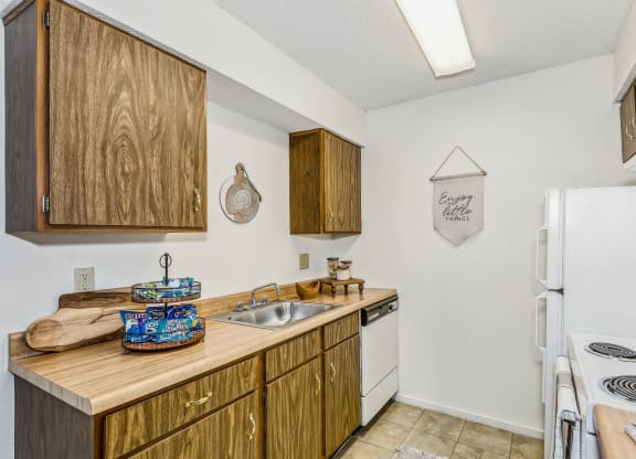 Kitchen with Wood Cabinets