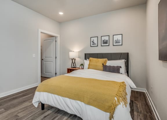 Bedroom with Overhead Lighting