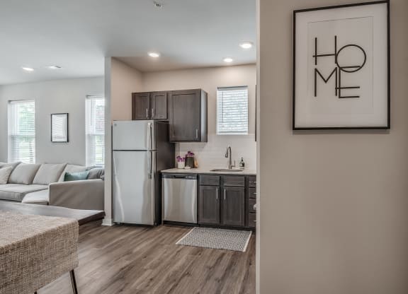 Spacious Kitchen with Wood-Style Flooring