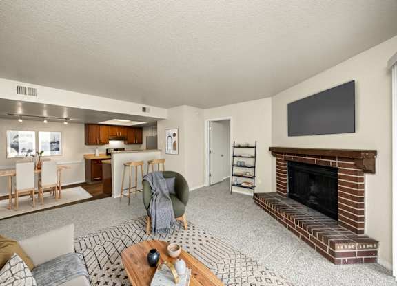 Living Room with Fireplace
