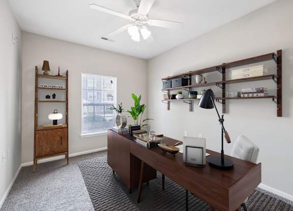 Office with Ceiling Fan