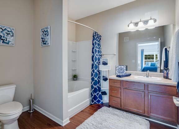 Spacious Bathroom with Shower and Tub