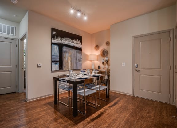 Dining Room Area with Recessed Lighting