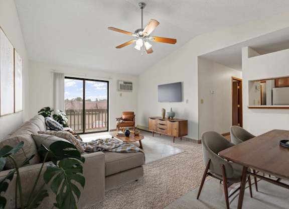 Spacious Living Area with High Ceilings