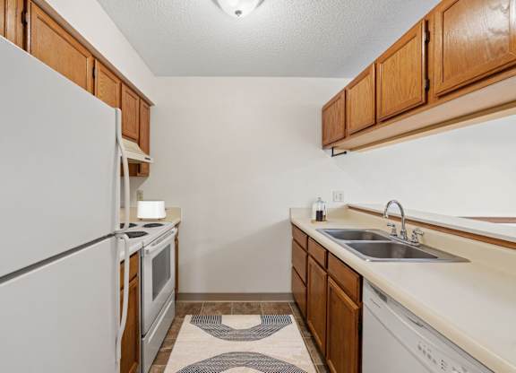 Kitchen with Wood Cabinets