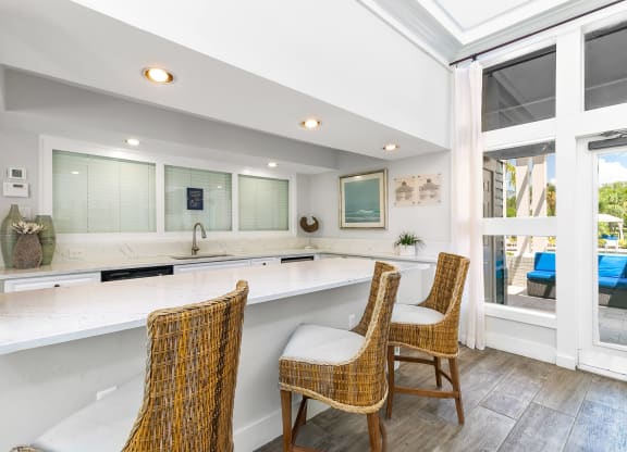 Clubhouse Kitchen With Large Island