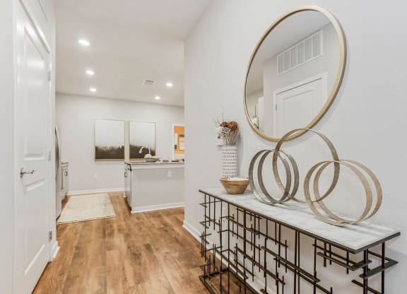 Entryway With Wood Style Plank Flooring