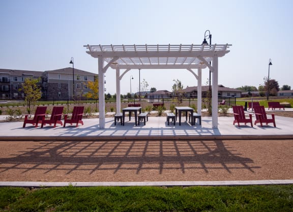 Outdoor Pergola Next to the Bocce Court