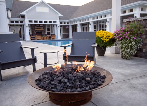 Outdoor Firepit at the Pool Sundeck