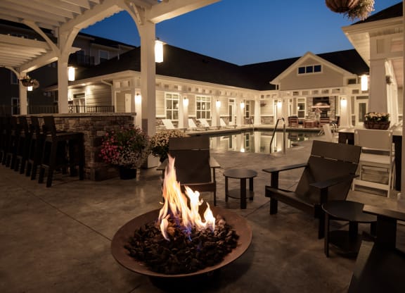 Poolside Firepit