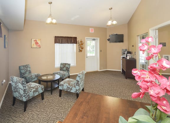 Clubhouse Lounge with Conversation Set
