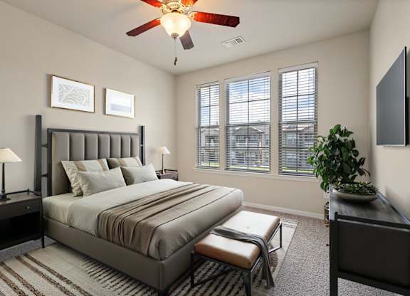 Bedroom with Plush Carpeting