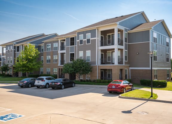 Parking Spaces in Front of an Encore Memorial Apartment Building