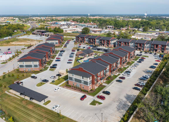 Aerial View Of Grand Central at the Junction Apartment Community
