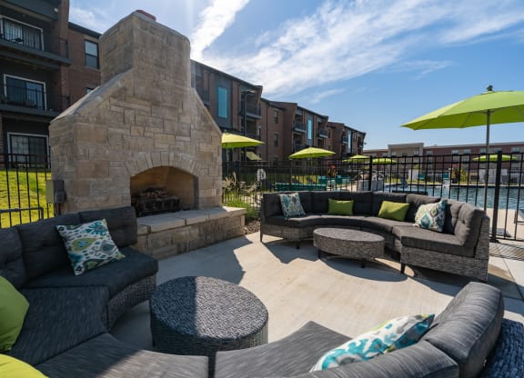 Outdoor Fire Lounge Near The Pool