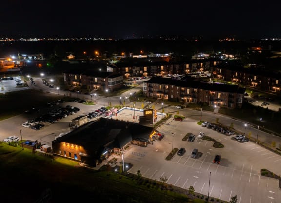 Aerial View Of Sugarfire Restaurant & Grand Central Apartments