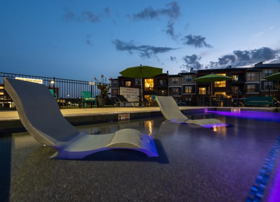 Pool At Night