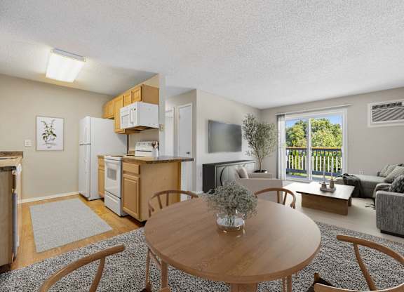 Spacious Living Area with Carpet