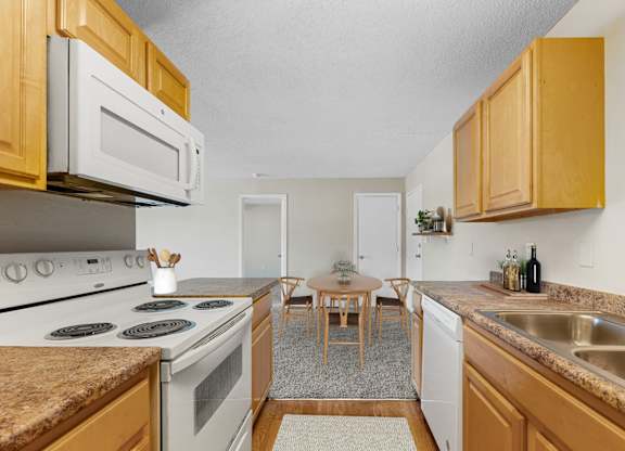 Kitchen with Wood Cabinets