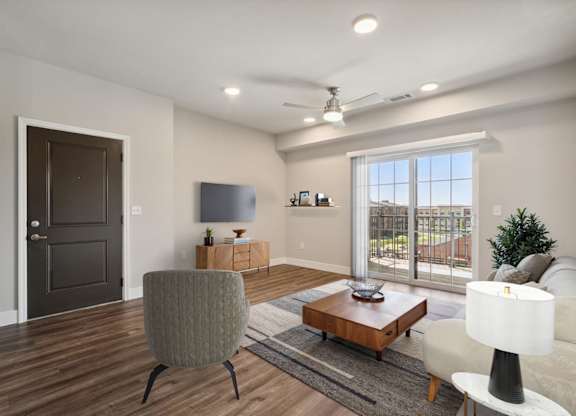 Living Area with Patio Walkout