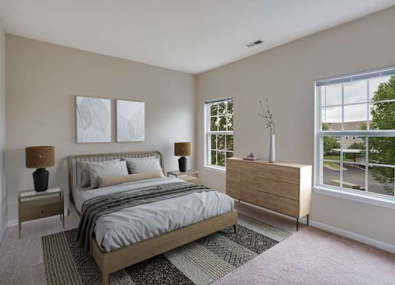 Bedroom with Plush Carpeting