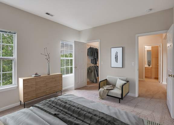 Bedroom With Walk-In Closet