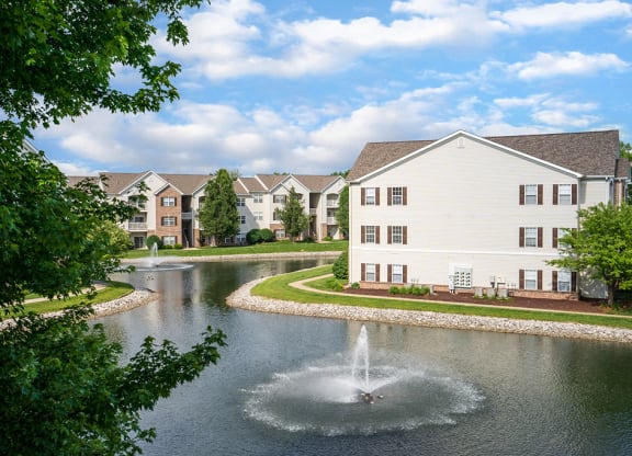 Expansive Lake Area with Fountains