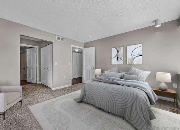 Bedroom with Plush Carpeting