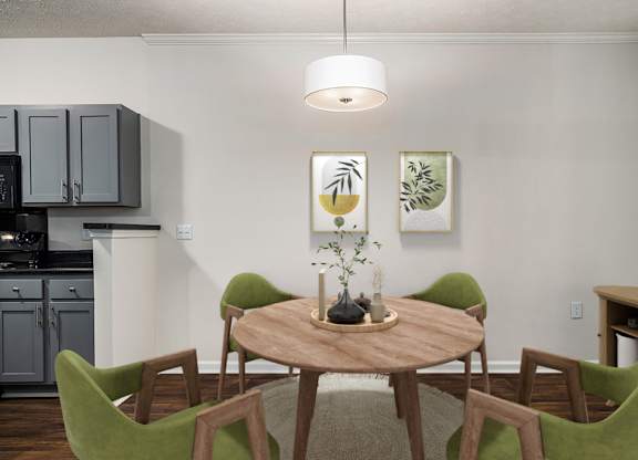 Dining Area with Vinyl Plank Flooring