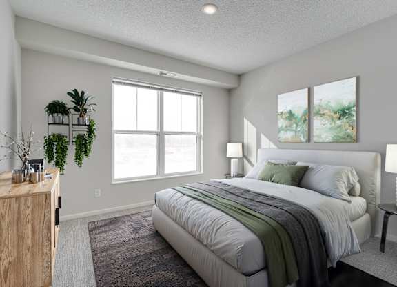 Bedroom with Large Window