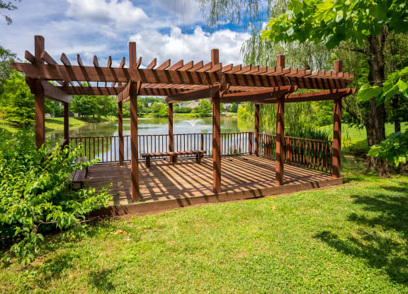 Spacious Pergola Overlooking The Pond
