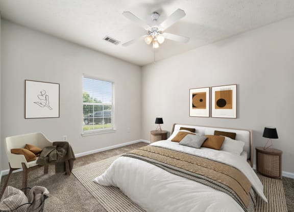 Bedroom With Ceiling Fan
