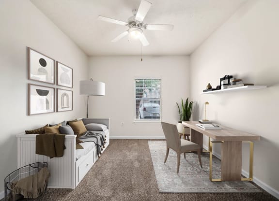 Bedroom with Plush Carpeting