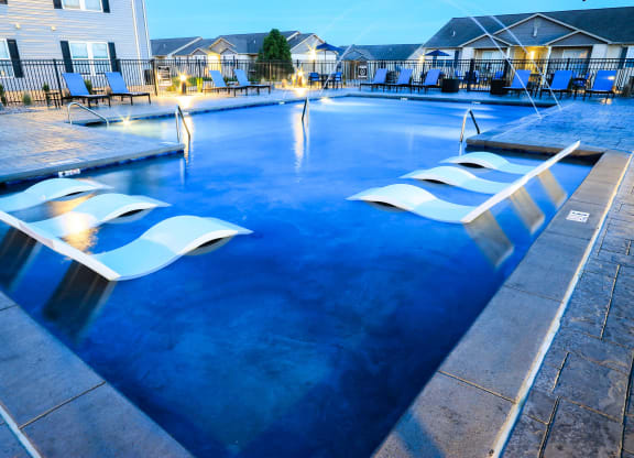 Zero-Entry Pool Area With Lounge Chairs
