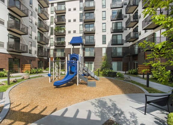 Outdoor Courtyard With Playground