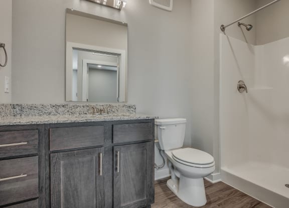 Bathroom With Granite Vanities