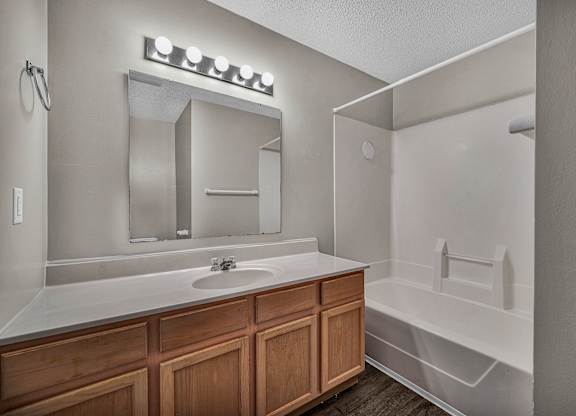 Bathroom with Wood cabinetry