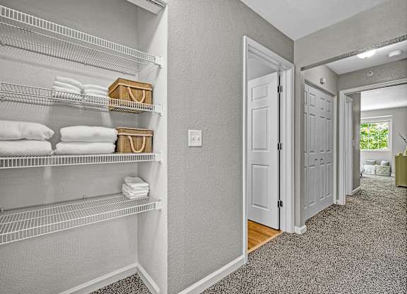Closet with Built-In Shelving