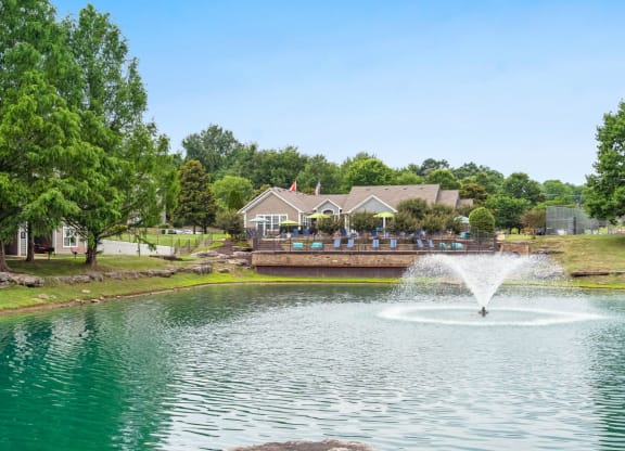 Community Pond with Fountain