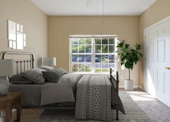 Bedroom with Plush Carpeting