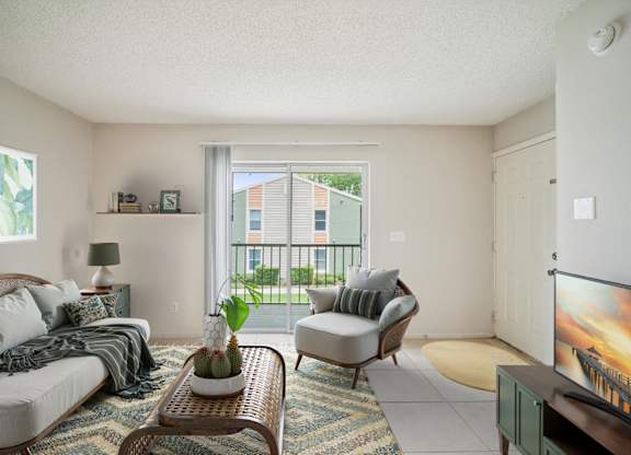 Spacious Living Area with Tile