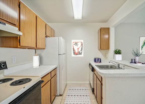 Kitchen with Wood Cabinets